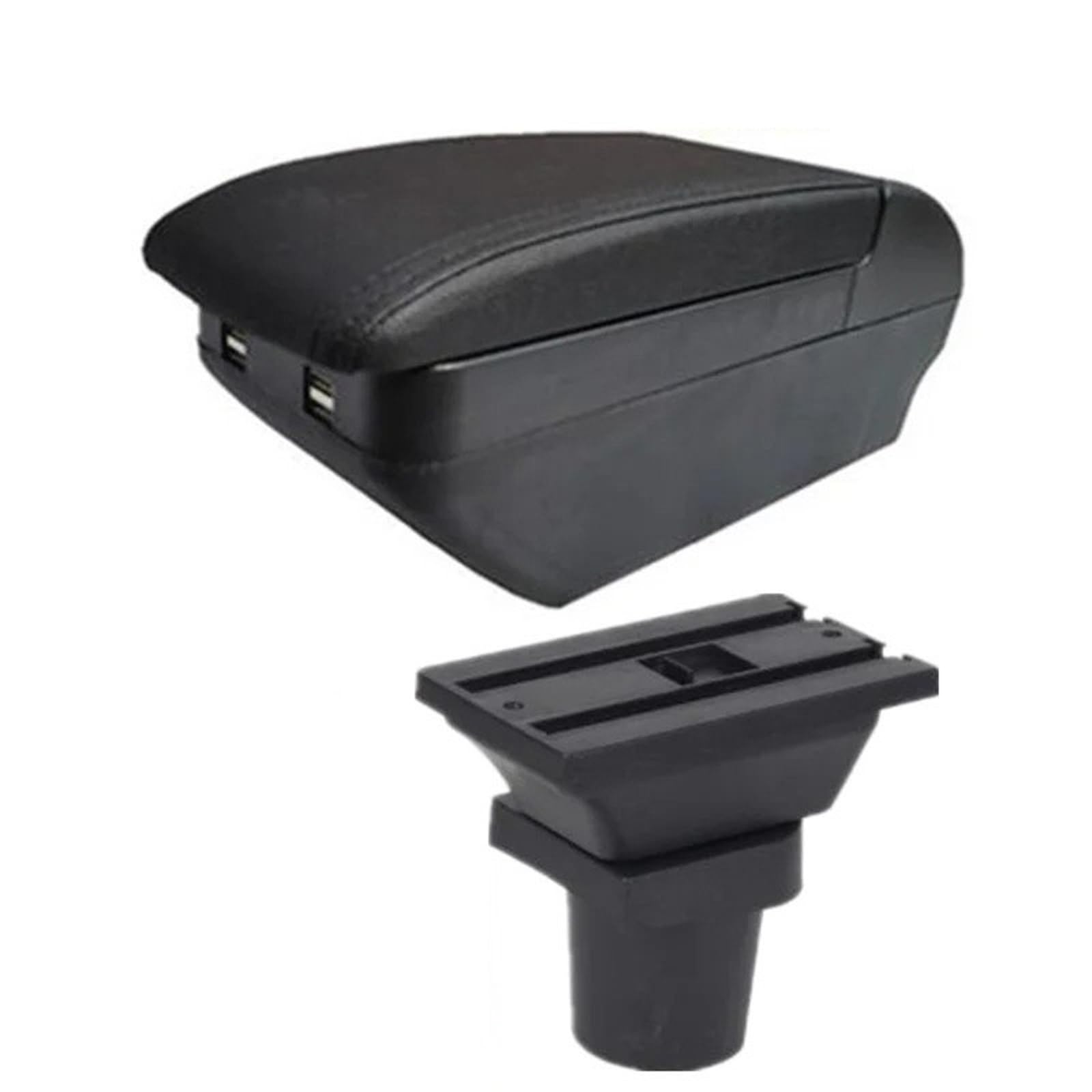 Hguvsjd Armrest Box For For Focus Mk1 Armrest Center Storage Box Interior Dedicated Retrofit Accessories Car Armrests(H black line 4USB)