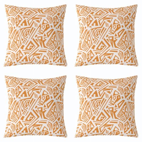 Erosebridal Orange Geometric Cushion Covers for Teens Boho Ethnic Throw