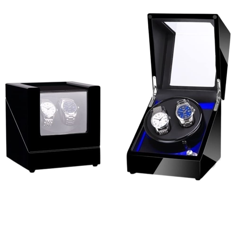 Estuche Relojes Enrollador De Reloj Automático, Agitador, Tocadiscos, Soporte, Caja Bobinado Motor, Exhibición para Hombres Y Mujeres Organizador(D)