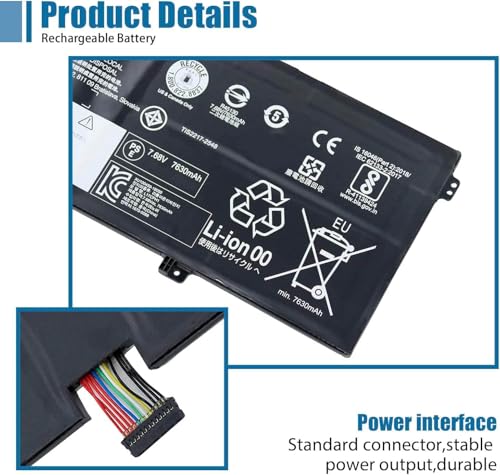 Image of L17C4PH1 Laptop Battery Compatible with Lenovo Yoga C930-13IKB Yoga C930-13IKB Glass Series Notebook L17M4PH1 5B10Q82426 5B10Q82425 7.68V 60Wh 7820mAh