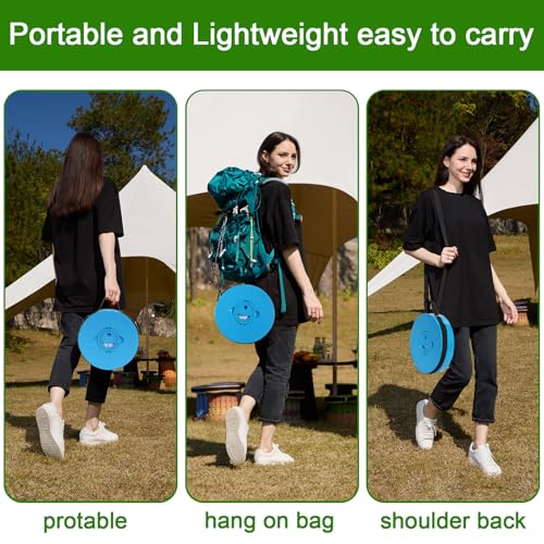 Image of 2026 Upgraded XXL Collapsible Stool with Thick Cushion,19.7 inchH-11.8 inchD Telescoping Folding Stool for Adults, More Sturdy Camping Stools with Load Capacity 1000lbs for Outdoor,Garden,Fishing,Hiking