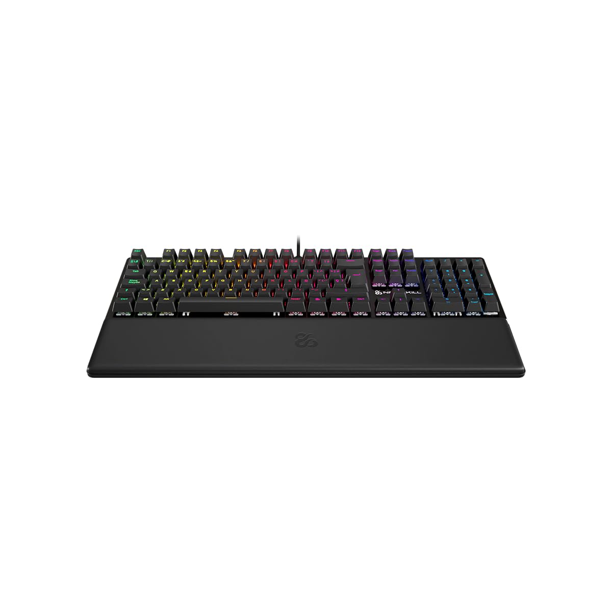 NEWSKILL Serike V2 Teclado mecánico Full Layout RGB con switches Hot-Swap lineales, Estructura metálica y reposamuñecas magnético español Negro