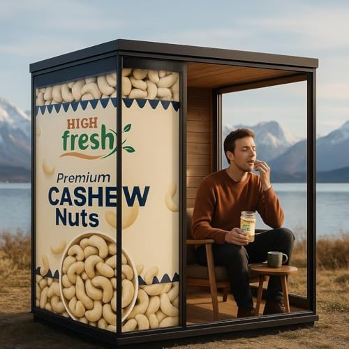Image of HighFresh Premium Cashew Nuts 1KG Jar Pack | 100% Natural & Unpolished Kaju | Crunchy Fresh Dry Fruits | Rich in Protein, Magnesium & Phosphorus