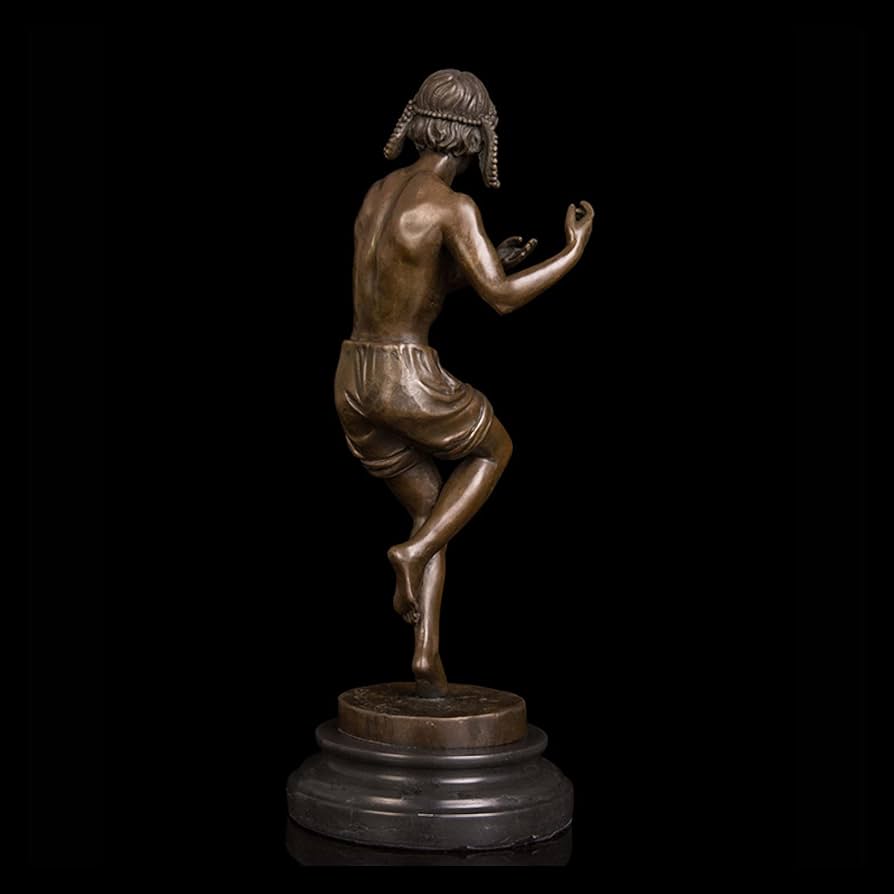 新体操のオブジェ　彫刻 銅像 置物 芸術 美術 アート 古道具 レトロ Amazon.co.jp: 彫像に彫刻置物・オブジェ銅像彫刻踊る少女の置物