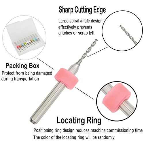 Bootop Pin PCB50-DB Pcb Drill Bits Set, Micro Drill Bits Set, 50Pcs Pcb Drill Bit Set Spiral Flute Carbide 0.3Mm-1.2Mm Drill Bits For Dremel Print Circuit Board Jewelry Cnc Engraving thumb #3