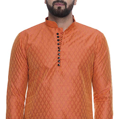 Image of Veera Paridhaan Men's Ethnic Jacquard Printed Long Straight Kurta