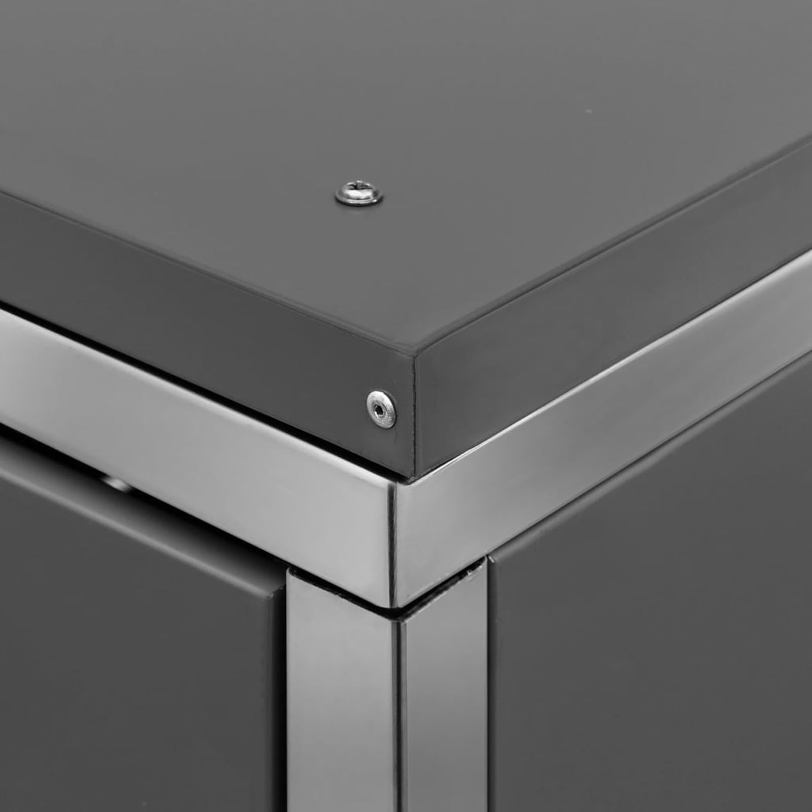 Gecheer Copribidone per Spazzatura, Copribidone da Giardino in Acciaio Inox, 276.5x77.5x112.5 cm, per Esterno, Giardino, Patio