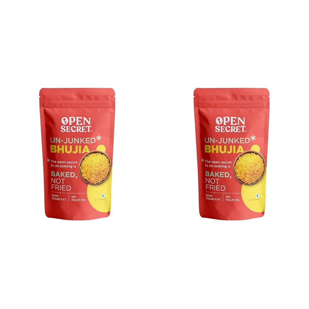 Open Secret Namkeen | 175g | Bhujia, Namkeen Snacks, Bhujia Sev, Healthy Snacks, Diwali Gifts, Unjunked, Baked Not Fried, No Palm Oil, Zero Trans Fat, No Cholesterol (Pack of 2) (B0D813JR1M) Amazon Price History, Amazon Price Tracker