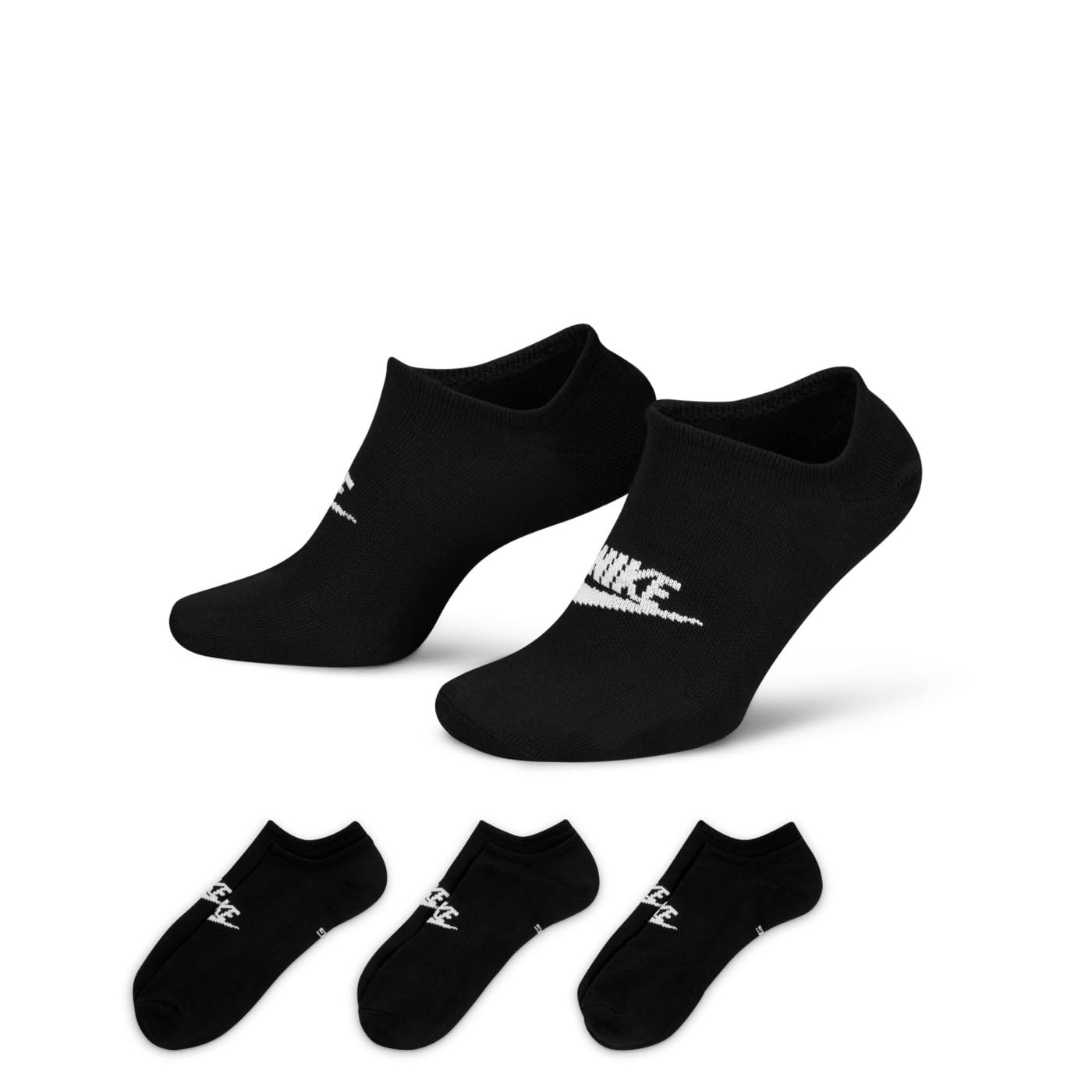 NIKE DX5075-010 Sportswear Everyday Essential Socks Unisex Black/White L