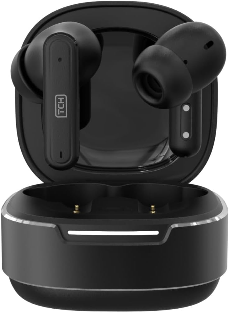 Wireless Earbuds D6 Sound Hunt Hybrid Noise Cancellation Bluetooth 5.4 Wireless, ANC ear buds 6-Mic ENC 45H Playtime, AI crystal-clear calls 13mm driver, Dual Connection, earphones