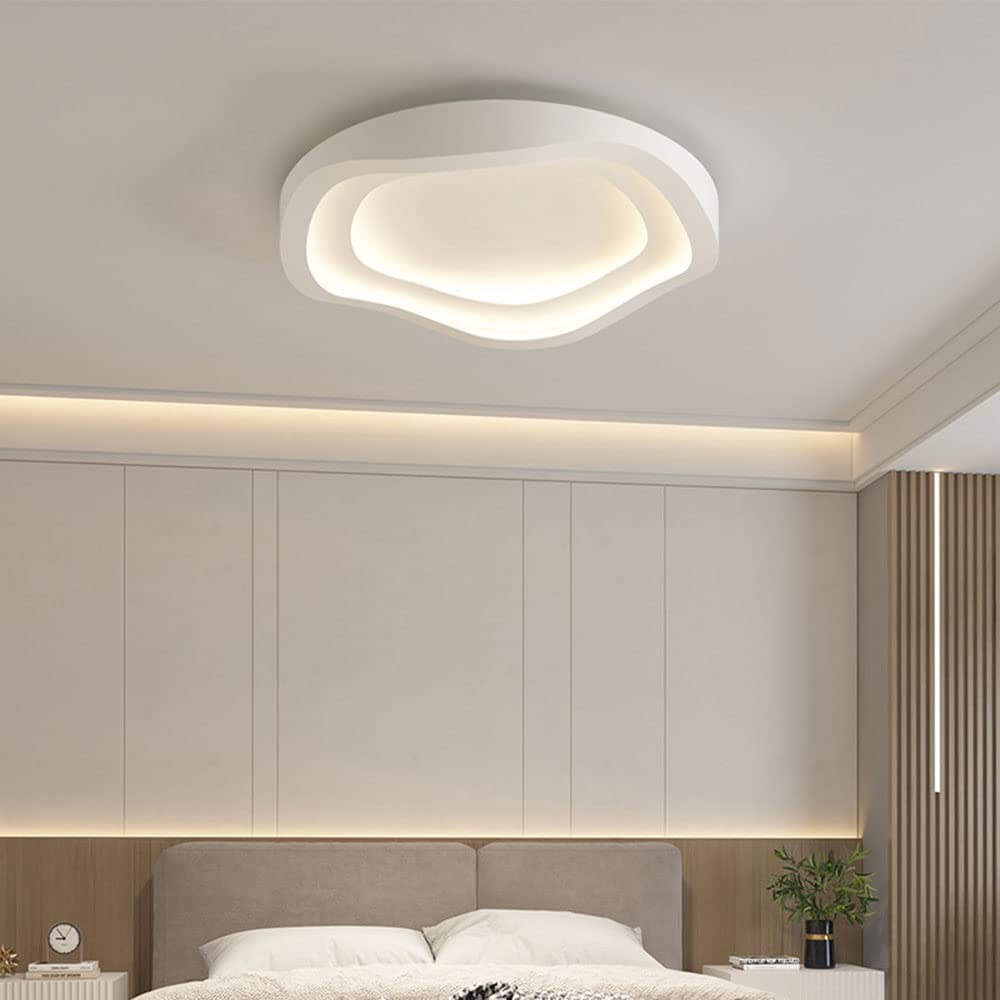 JMEDIC Plafonnier LED À Installation Intégrée en Métal De 19,7 Pouces, Lumière Chaude 3000K, Plafonnier Moderne À Économie, Luminaires De Décoration De Plafond pour Chambre À Coucher, Bureau
