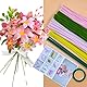 KNJOMZIE 340 Stück Pfeifenreiniger zum Basteln Blumen Set, Pfeifenreiniger Blumen Set in 4 Farben, Pfeifenputzer zum Basteln, Pipe Cleaner DIY Set für Erwachsene mit Anleitung & Chenilledraht
