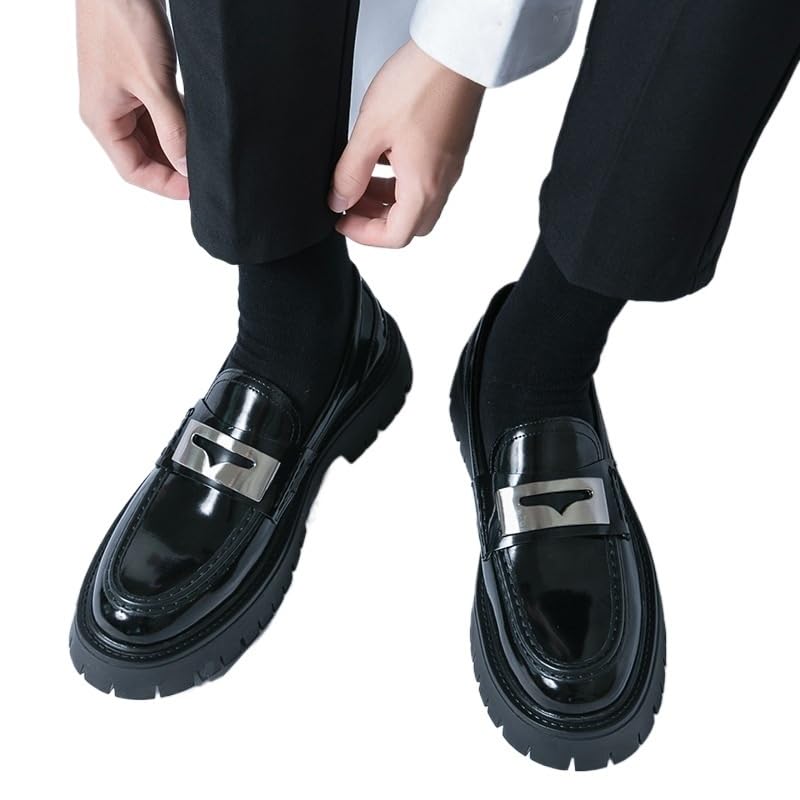 Loafers Shoes Pointed Toe Cushioned Insole Lightweight Slip On Men Daily Leather2