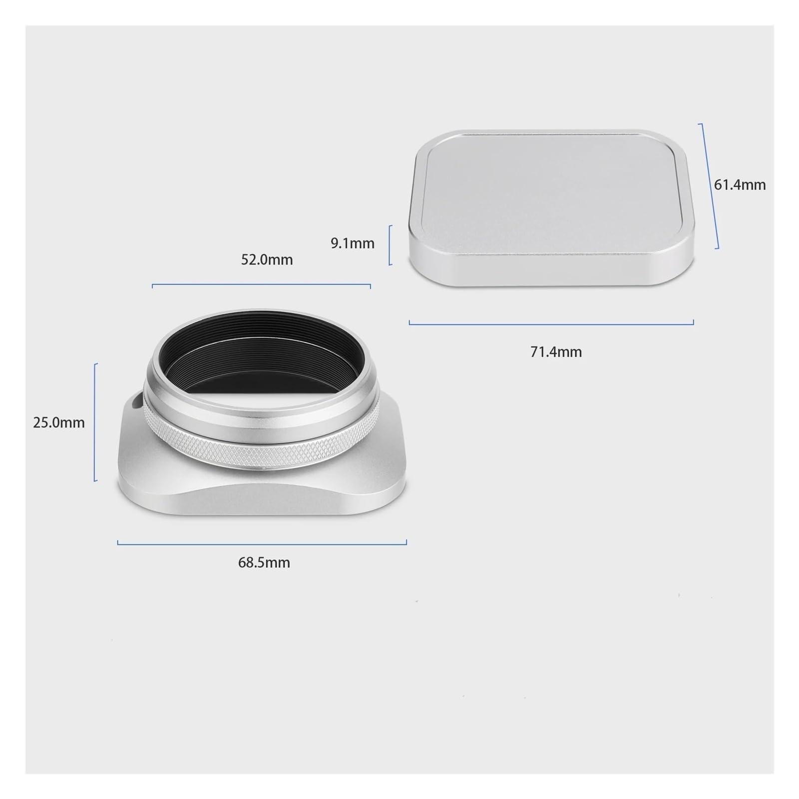 Camera Lens Hood, Compatible con Parasol Fujifilm X100 Series de 49 mm.