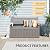 WTFGO 80 Gallon Lockable Deck Bench with Storage, Resin Stripes Outdoor Storage Box, Waterproof Outdoor Porch Bench for Cushions Garden Tools, and Pool Supplies, Grey
