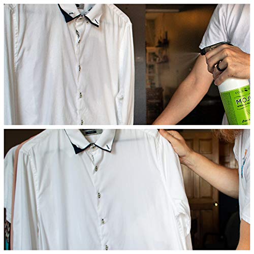 Cold Iron Wrinkle Release Spray For Clothes. 32 Fl Oz. Mojito Citrus Mint. Plant Based Ironing Alternative. Fast, Easy To Use. Spray, Smooth, Hang. Award Winning Formula Saves You Time #TOP4