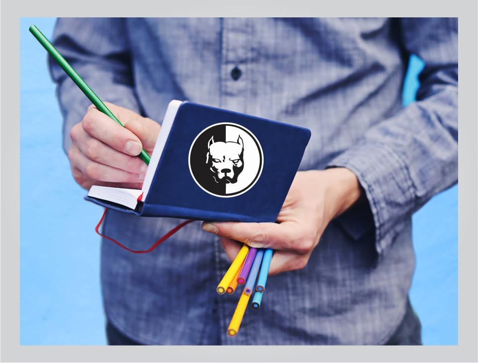 Miniatura 4 de Calcomanía de Pitbull americano, para parachoques de coche, laptop, taza, coche, camión, botella, motocicleta o cualquier superficie lisa