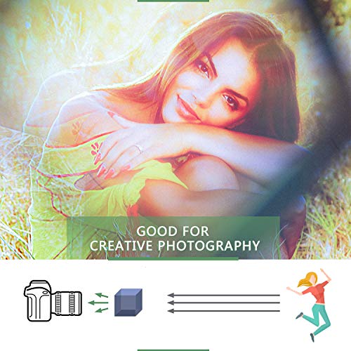 Gonioa 4 Pack K9 Optical Crystal Photography Prism Set, Including 50mm Crystal Cube, 50mm Triangular Prism, 50mm Crystal Ball, 60mm Optical Pyramid for Science Physics and Teaching Photo Photography - Thumbnail 3