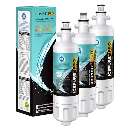 Image of ICEPURE PRO ADQ36006101 NSF/ANSI 401 Certified Replacement for LG LT700P Kenmore Elite 46-9690 ADQ36006102 HDX FML-3 LT700PC LFX28968ST LFXS29626S RWF1052 RWF1200A Refrigerator Water Filter 3PACK