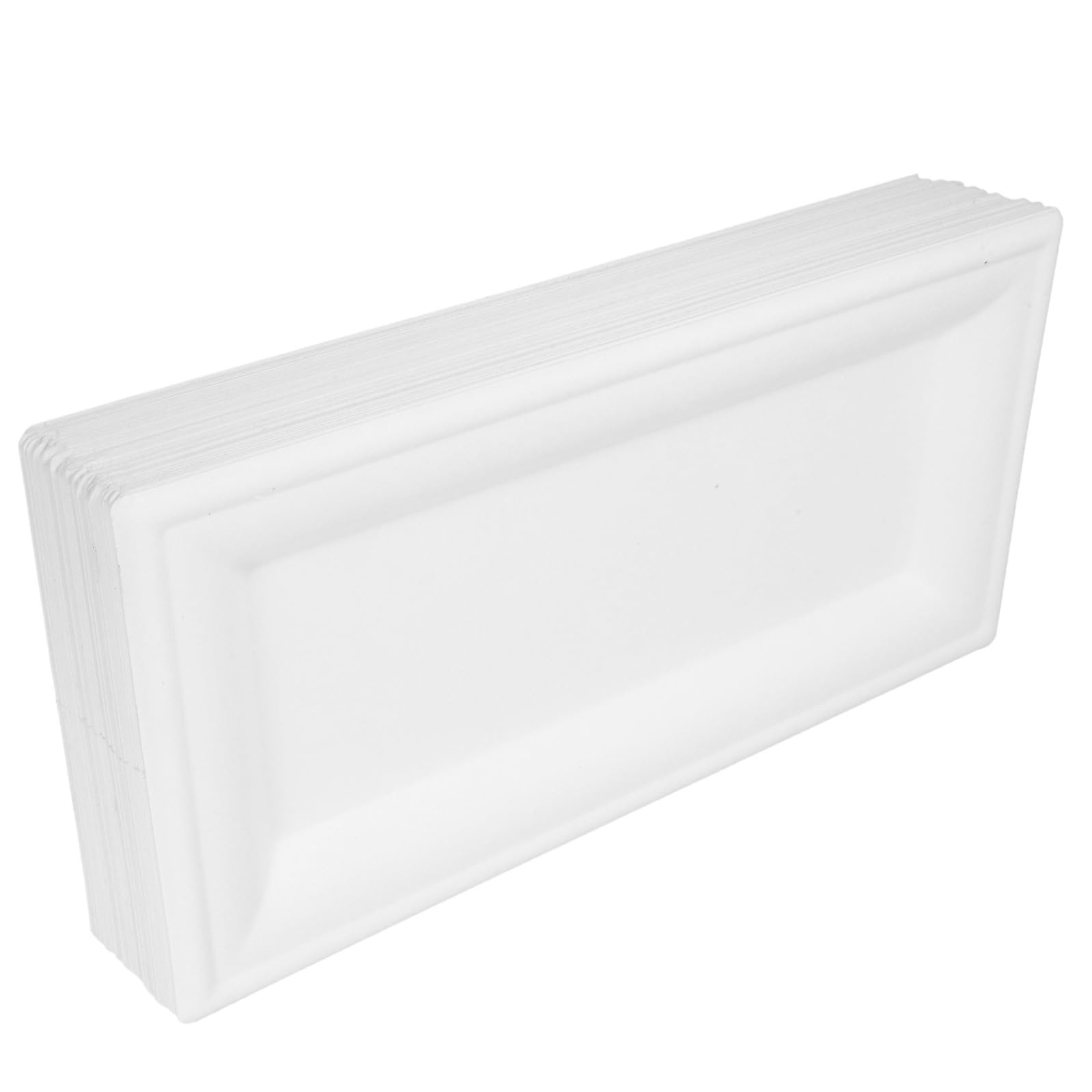 Baluue 50 Pezzi Piatti di Carta Usa e Getta Spessi e Rettangolari 13x25 Cm, per Feste di Compleanno e Occasioni Speciali Stile Elegante e Moderno