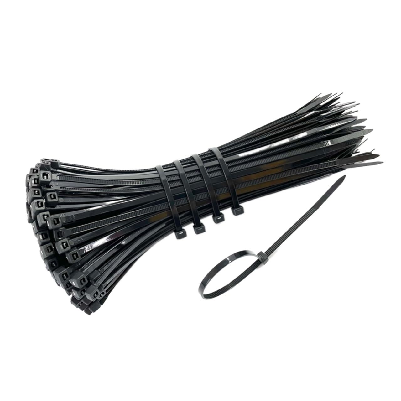 Nylon Cable Tie Buckle， Self-Locking Nylon Cable Ties, 100 Pcs, Black, Multiple Sizes(3x100mm)