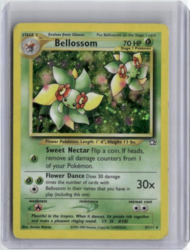 2000 PKM Neo Genesis Bellossom 003/111 Holo Rare Holo TCG Trading Card Game Card