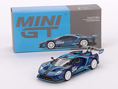 GT MK II Blue with Light Blue Graphics Performance Limited Edition to 2400 Pieces Worldwide 1/64 Diecast Model Car by True Scale Miniatures MGT00429