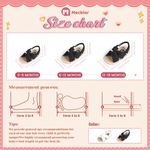 Image of Meckior Infant Baby Girls Boys Summer Sandals Open Toe Lace Princess Dress Wedding Flats Shoes Newborn Toddler Soft Non-slip Sole First Walker Crib Shoes