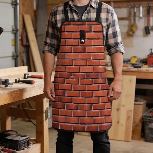 Delantal de trabajo con 8 bolsillos ajustable para hombre miniatura 5