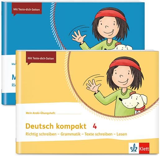 Mathe + Deutsch kompakt 4: 2 Übungshefte im Paket: Mathe kompakt, Deutsch kompakt Klasse 4 (Mein Anoki-Übungsheft)