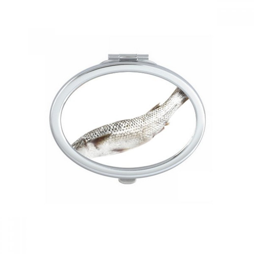 Miroir de poche poisson frais pour retouches maquillage en voyage
