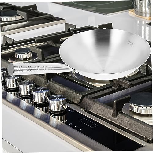 Wok de acero inoxidable MAGICLULU con mango resistente al calor miniatura 6