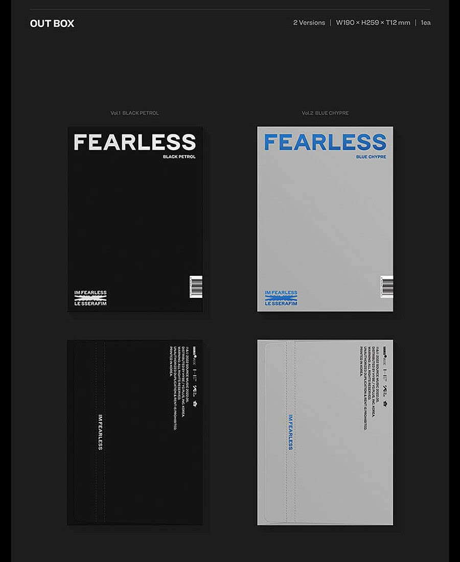 Amazon.com: LE SSERAFIM FEARLESS 1st Mini Album ( BLACK PETROL +