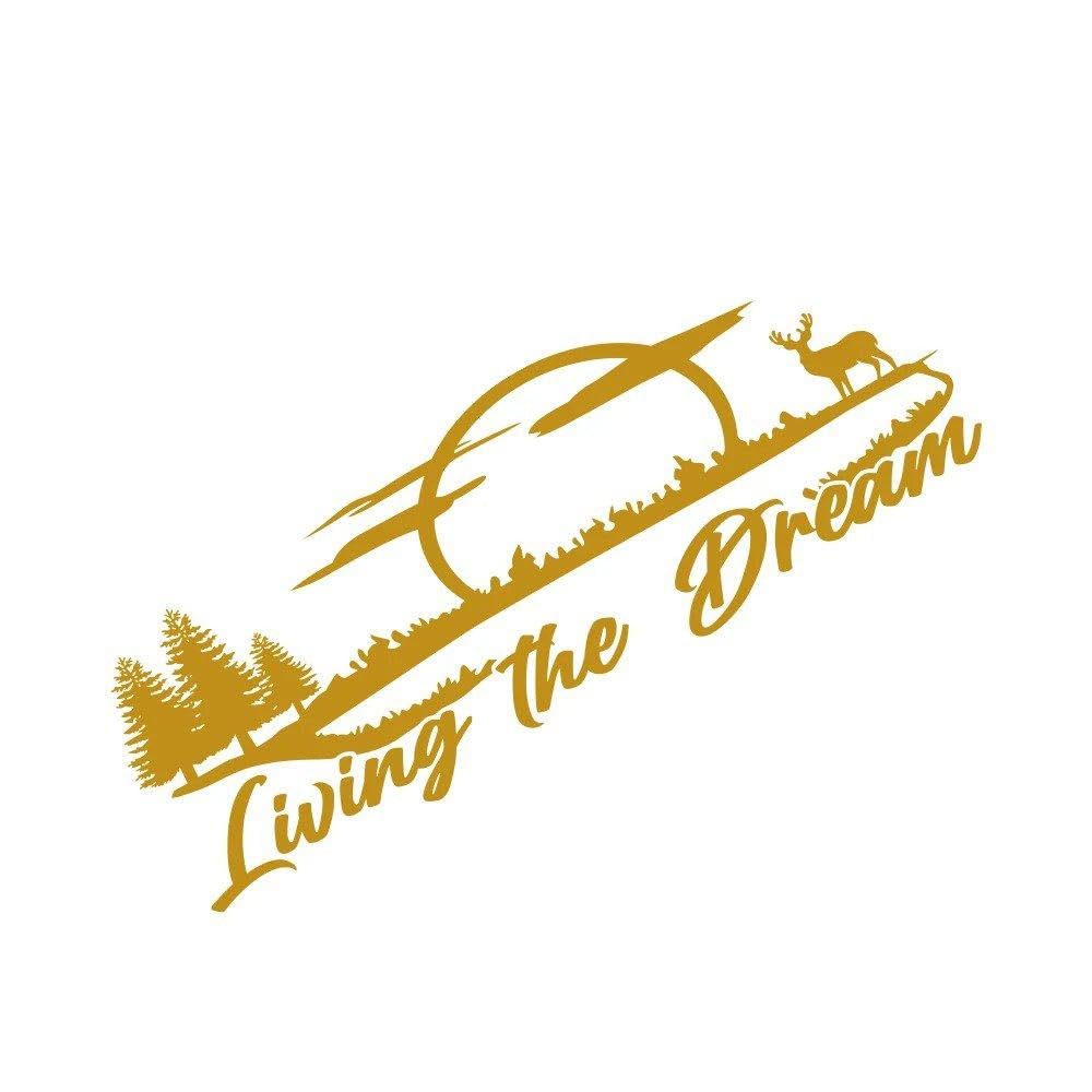 Dabhuoc Matt Gold Graphics Tuning Vinyl Film Decals Accessories Outdoor Sticker For Rv Camper Van Caravan Suv(Matt Gold)