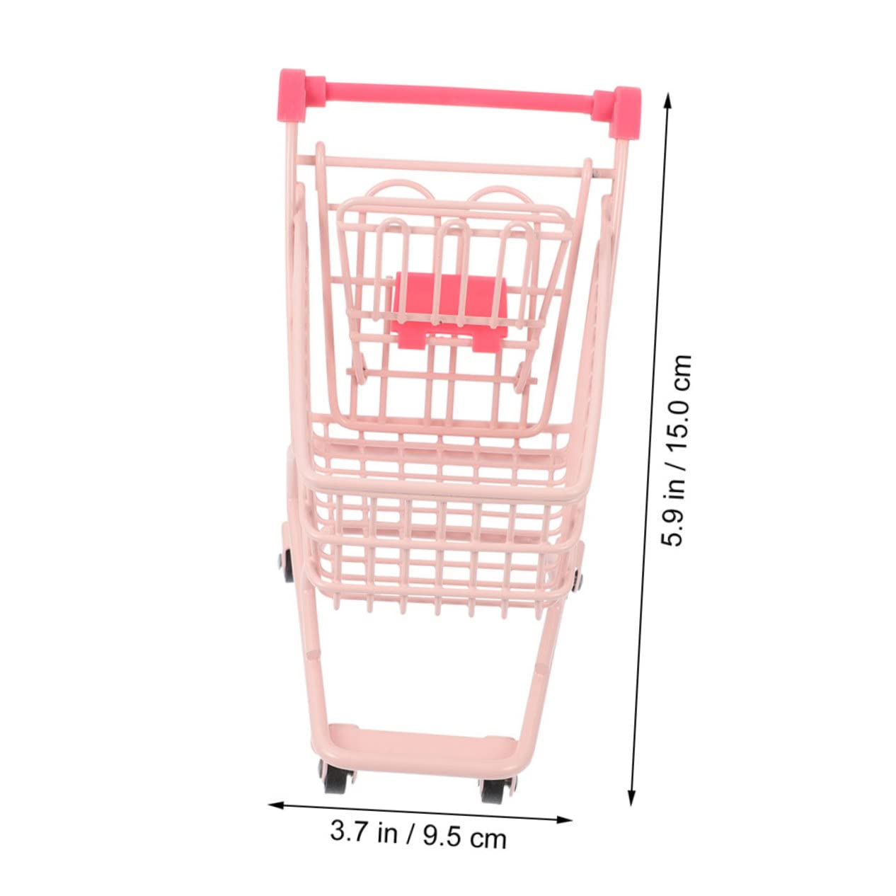 LIOOBO 2pcs Miniature Shopping Cart Shopping Cart Plaything Material Design for Desk Decor Playtime for Aesthetic Storage