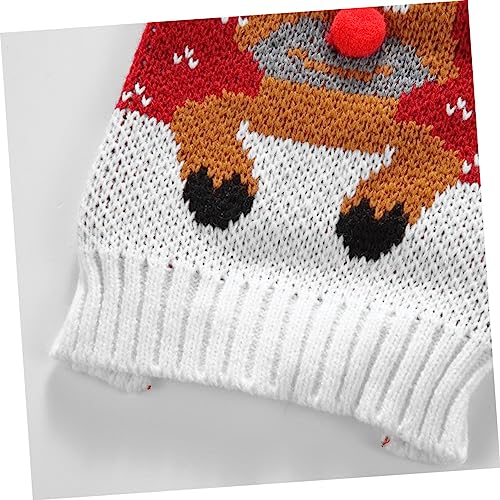 Suéter navideño para perro con estampado de reno miniatura 2