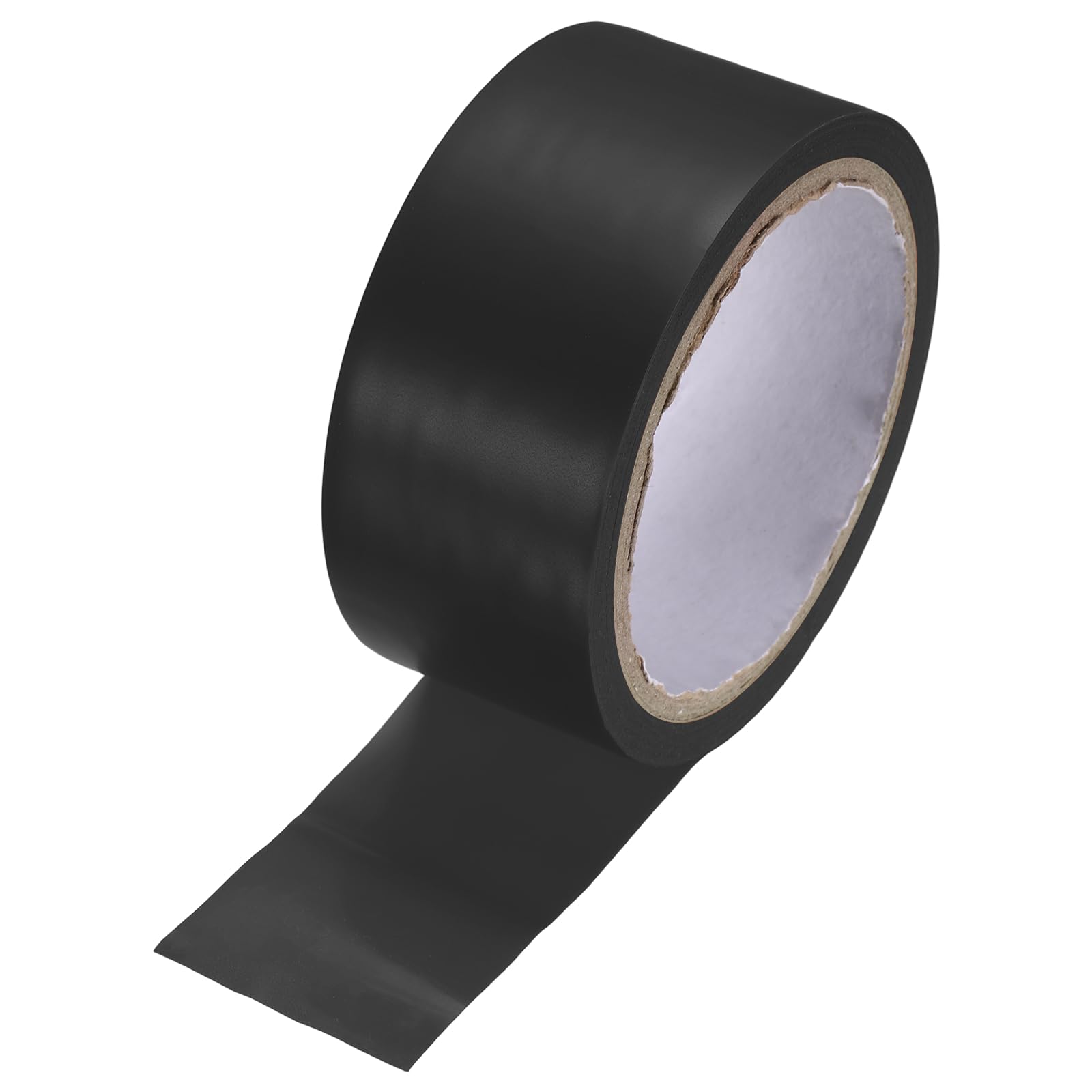 sourcing map Vinyl Floor Tape 45mm x 16.5m Non-Abrasive Floor Marking Tape Outdoor Playing Field Marking Equipment for Warehouse Gyms Athletics Restaurants, Black