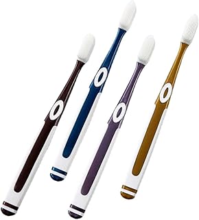 HAPINARY 1 Conjunto 4Pcs Nano Escova De Dentes Manual Escovas De Dentes Cabeças De Substituição Escovas De Dentes Femininas Cuidados Escova De Dentes Escovas De Dentes Melhor Seda Carvão