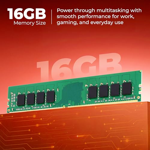 Image of Zebronics 16GB DDR4 RAM for PC, 3200MHz, 4bit Architecture, Low Power Consumption, High Stability Performance (D41632A)
