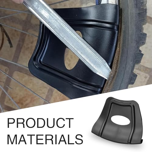Image of Pack-2 Car Tire Disassembly Rim Protector, Double Convex Anti-Slip Structure Rim Anti-sratch Cover, Oval Hollow Handle Labor-Saving Easy-to-Turn Tool, Universal for Cars Motorcycles (Black)