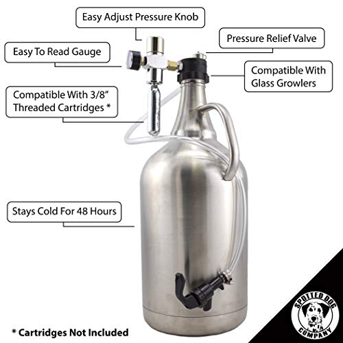 128oz Stainless Steel Insulated Growler with Dispenser by Spotted Dog Company - Thumbnail 4