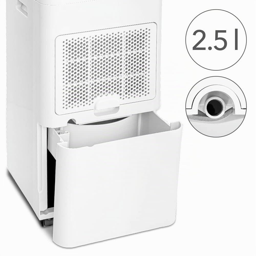 TROTEC TTK 27 HEPA Design deumidificatore e purificatore d'aria adatto per ambienti fino a 15 m²/37 m³, deumidificatore, protezione da troppopieno, serbatoio dell'acqua