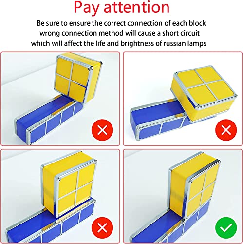Image of Tangram Stackable Night Light, AVEKI LED 7 Colors Induction Interlocking Desk Lamp 3D DIY Magic Blocks Puzzles Toy for Bedroom Home Decor Ideal Gift for Birthday (US Plug)