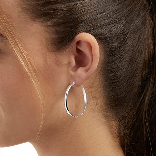 Image of Amazon Essentials 14K Gold or Sterling Silver Plated Polished Dome Hoop