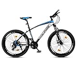 JLQWE Vélo VTT Mountain Bike, 26” Vélos Hommes/Femmes VTT, Cadre en Acier Au Carbone, Double...