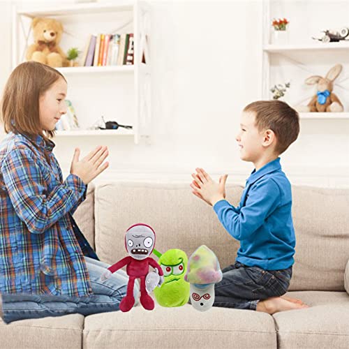 3 Pcs Plants Vs Shroom Plush Sets Zombies Toy Hypno Shroom, 1 2 Stuffed Soft Dolphin Zombie Doll, Laser Bean Pvz Figure Doll #TOP6