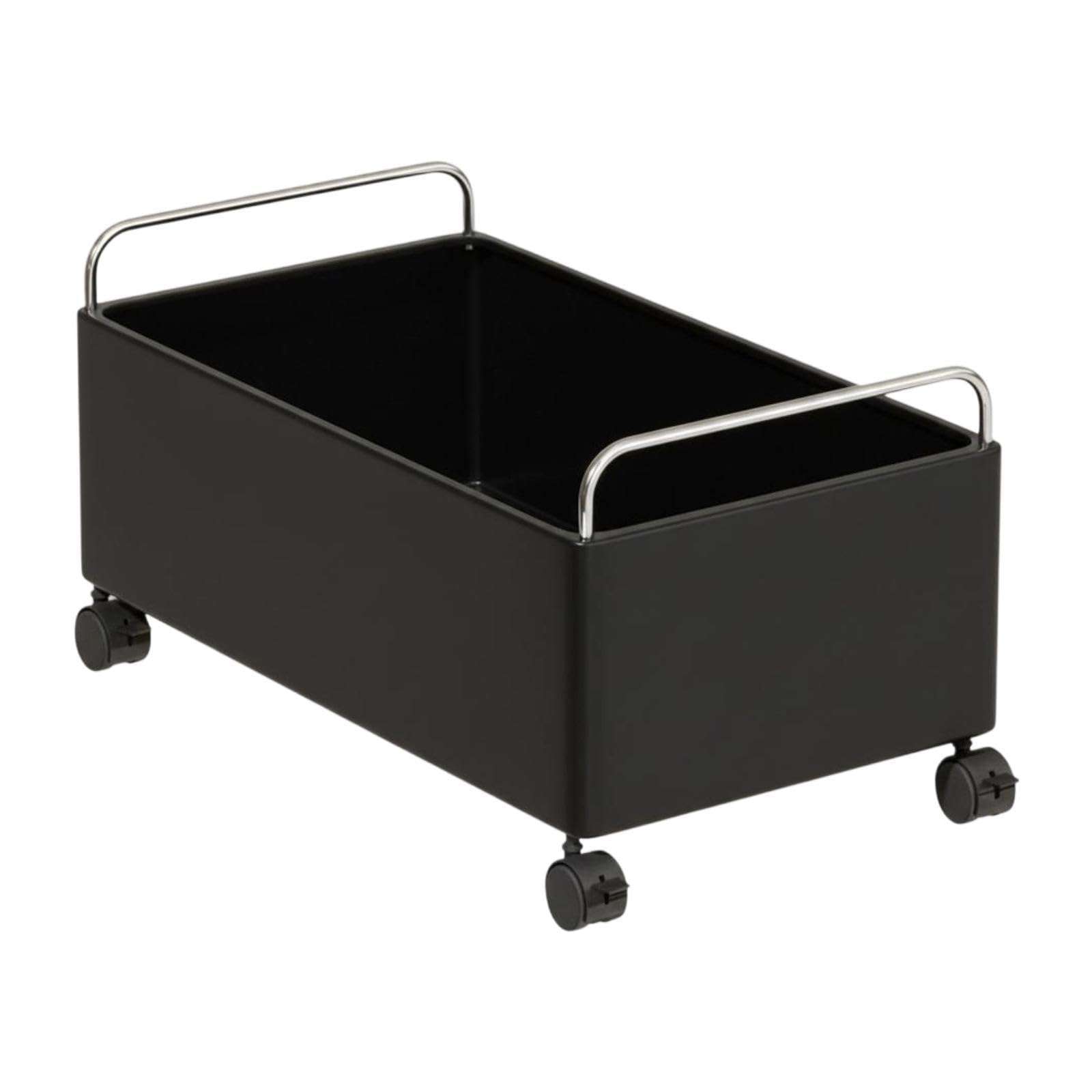 CALANDIS Rolling Cart Lightweight Under Desk Storage Cart for Kids Room Home Bathroom Black S | Kitchen Islands/Kitchen Carts | Kitchen Dining & Bar | Rolling Cart Lightweight Under Desk Storage Cart for Kids Room Home Bathroom Black S-image-13