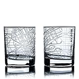 Greenline Goods Whiskey Glasses - 10 Oz Tumbler Set for Detroit, Michigan lovers, Etched with...