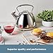 All-Clad Specialty Stainless Steel Tea Kettle 2 Quart Induction Pots and Pans, Cookware Silver