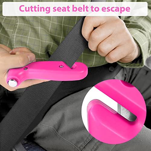 Yiader Window Breaker, 3-In-1 Emergency Escape Tool With Car Window Breaker And Seatbelt Cutter, Car Safety Hammer Car Essentials Tool For Women（Pink） #TOP5